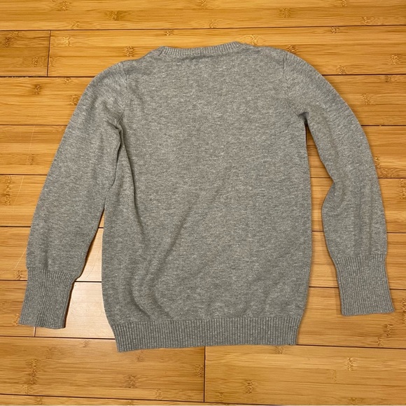 Children’s Place gray with sequined heart sweater. Size L 10/12. - Picture 4 of 7